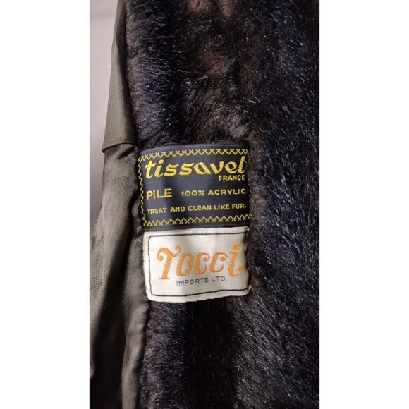 Vintage 50s Tocci Tissavel France Brown Faux Fur Mob Wife Teddy Bear Coat OSFM - Picture 10 of 10